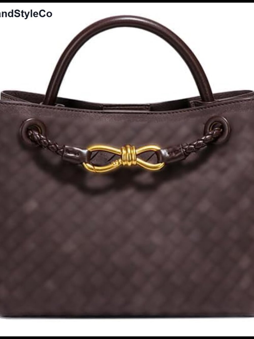 Suede Woven Tote Bag Women Faux Leather Crossbody Shoulder Satchel Work Travel